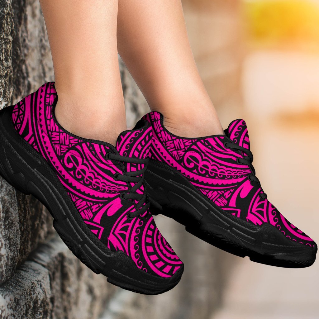 Polynesian Maori Lauhala Pink Chunky Sneakers - Polynesian Pride