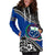 Samoa Hoodie Dress - Samoa Coat Of Arms Fall In The Wave K9 - Polynesian Pride