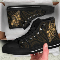 Polynesian High Top Shoes - Gold Pineapple - Polynesian Pride