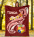 Tonga Premium Blanket - Tonga Coat Of Arms With Polynesian Patterns - Polynesian Pride