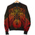 American Samoa Polynesian Bomber Jacket (Men) - Red Turtle Manta Ray - Polynesian Pride