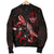 Guam Polynesian Men's Bomber Jacket - Turtle With Blooming Hibiscus Red - Polynesian Pride