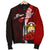 Nauru Polynesian Custom Personalised Men's Bomber Jacket - Coat Of Arm With Hibiscus - Polynesian Pride