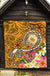 Samoa Premium Quilt - Turtle Plumeria (Gold) - Polynesian Pride