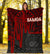 Samoa Premium Blanket - Samoa Seal With Polynesian Pattern In Heartbeat Style (Red) - Polynesian Pride