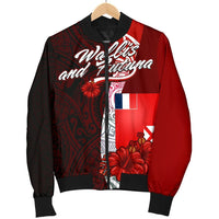 Wallis and Futuna Polynesian Men's Bomber Jacket - Coat Of Arm With Hibiscus - Polynesian Pride