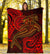 American Samoa Premium Blanket - Red Shark Polynesian Tattoo - Polynesian Pride