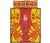 New Caledonia Quilt Bed Set - New Caledonia Coat Of Arms & Polynesian Yellow Tattoo Style Orange - Polynesian Pride