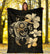 Hibiscus Plumeria Mix Polynesian Gold Turtle Premium Blanket - Polynesian Pride