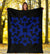 Hawaiian Premium Blanket Royal Pattern - Black And Blue - A1 Style - Polynesian Pride