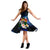 Tonga Polynesian Midi Dress - Turtle With Plumeria Flowers - Polynesian Pride