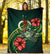 Vanuatu Polynesian Premium Blanket - Green Turtle Hibiscus - Polynesian Pride