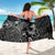 Nauru Sarong - Turtle Hibiscus Pattern Black - Polynesian Pride