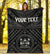 Fiji Personalised Premium Blanket - Fiji Seal With Polynesian Tattoo Style ( Black) - Polynesian Pride