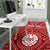 Tahiti Personalised Area Rug - Tahiti Seal In Polynesian Tattoo Style (Red) - Polynesian Pride