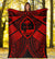 Guam Polynesian Premium Blanket - Red Guam Coat Of Arms Polynesian Tattoo - Polynesian Pride