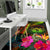 Polynesian Hawaii Polynesian Area Rug - Hibiscus and Banana Leaves - Polynesian Pride