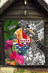 Tahiti Premium Quilt - Turtle Plumeria Banana Leaf - Polynesian Pride