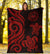 Tahiti Polynesian Premium Blanket - Red Tentacle Turtle - Polynesian Pride