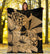 Hawaii Turtle Premium Blanket Polynesian Hibiscus Art Ver 2.0 Gold AH - Polynesian Pride