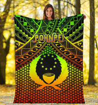 Polynesian Pohnpei Premium Blanket - Reggae Vintage Polynesian Patterns - Polynesian Pride