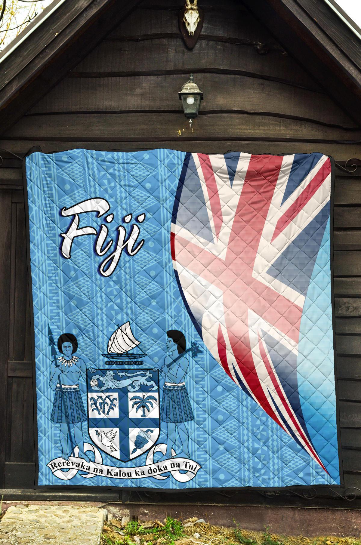 Fiji Polynesian Premium Quilt - Fiji Flag - Polynesian Pride