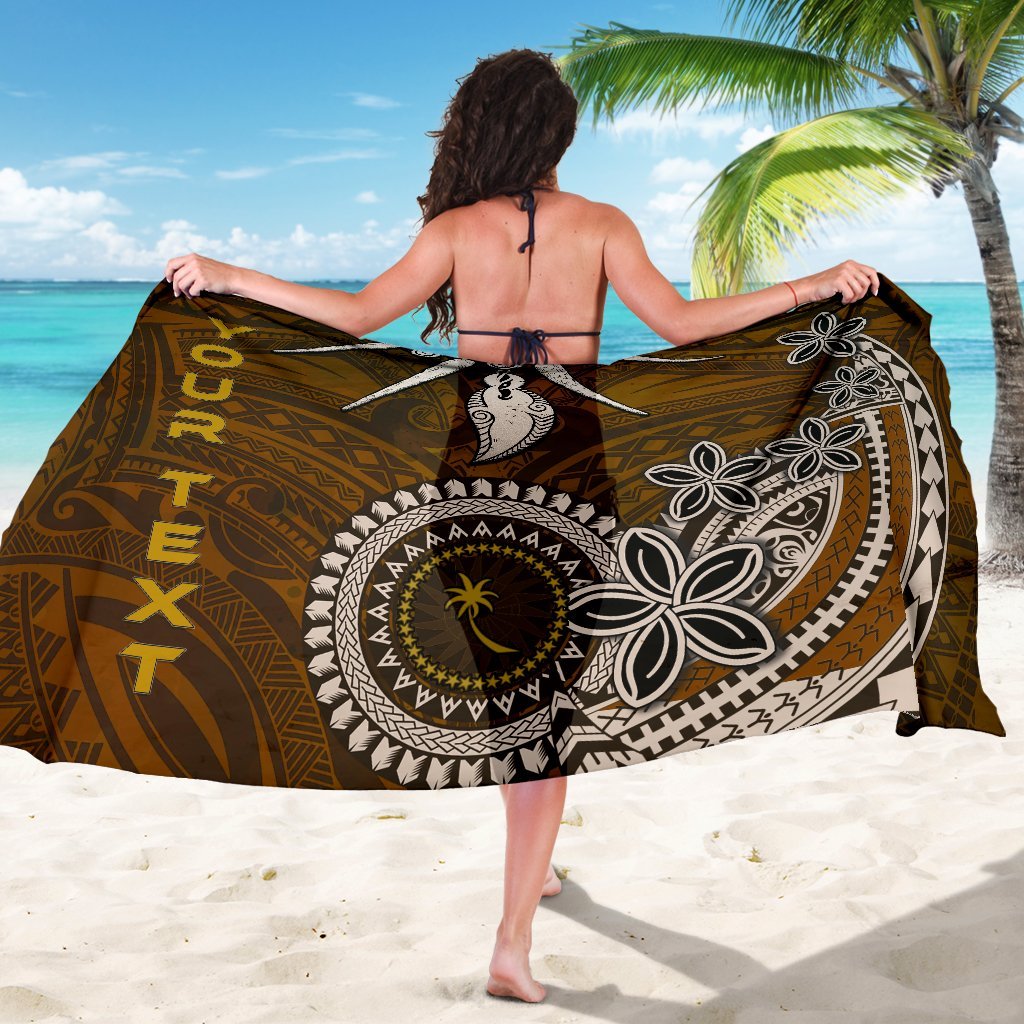 Chuuk Custom Personalised Sarongs - Polynesian Boar Tusk One Style One Size Brown - Polynesian Pride