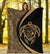 Hawaii Turtle Map Polynesian Premium Blanket - Gold - Circle Style - Polynesian Pride