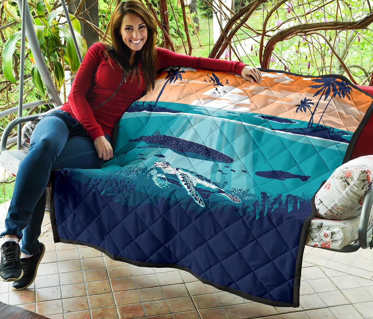 Sea Sunset Premium Quilt - Polynesian Pride
