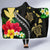 Hawaii Map Turtle Hibiscus Plumeria Polynesian - Hooded Blanket AH Hooded Blanket Gray - Polynesian Pride