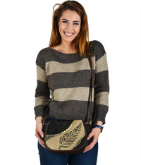 Paua Shell, Maori Silver Fern Saddle Bag - Polynesian Pride