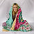 Hawaii Turtle Hibiscus Plumeria Hooded Blanket - Hug Style - Polynesian Pride