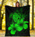 Hawaii Hibiscus Premium Blanket - Turtle Map - Green - Polynesian Pride