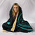 Kanaka Hooded Blanket - Turquoise - Frida Style - Polynesian Pride