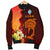 Guam Men's Bomber Jacket - Tribal Tuna Fish Orange - Polynesian Pride