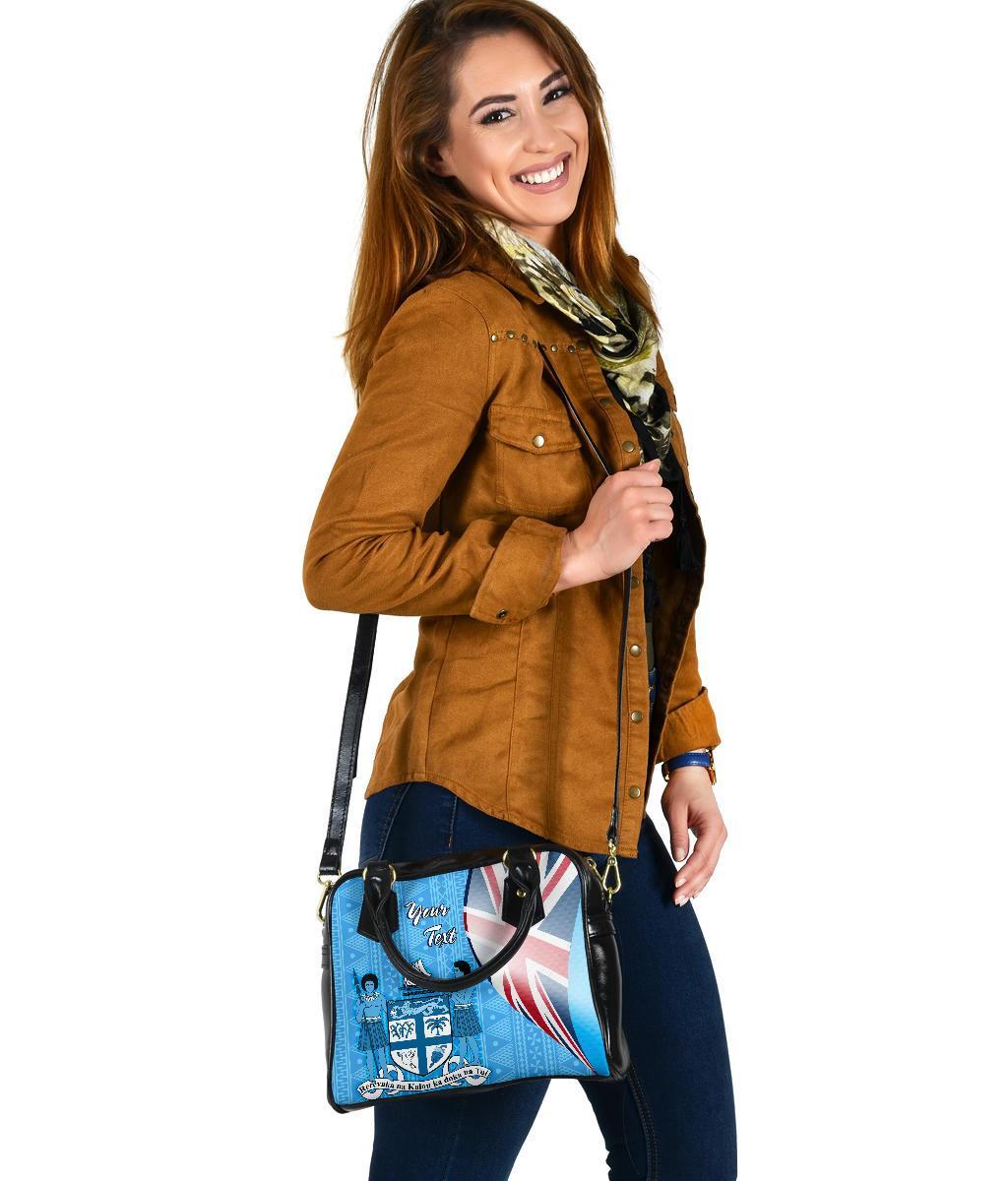 Fiji Custom Personalised Shoulder Hanbag - Fiji Flag - Polynesian Pride