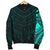 Maori Samoan Tattoo Women Bomber Jacket Turquoise Version - Polynesian Pride