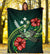 Kosrae Polynesian Premium Blanket - Green Turtle Hibiscus - Polynesian Pride