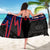 Samoa Personalised Sarong - Samoa Coat Of Arms With Polynesian Patterns In Heartbeat Style (Blue) - Polynesian Pride