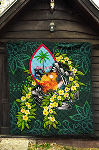 Guam Polynesian Premium Quilt - Ti Leaf Lei Turtle - Polynesian Pride