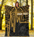 Tahiti Personalised Premium Blanket - Tahiti Seal In Heartbeat Patterns Style (Gold) - Polynesian Pride