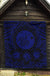 Hawaii Premium Quilt - Hawaii Map Honu Hibiscus Blue Polynesian Premium Quilt - Polynesian Pride