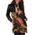 Pohnpei Polynesian Hoodie Dress - Turtle With Blooming Hibiscus Gold - Polynesian Pride