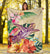 Hawaii Tropical Hibiscus Plumeria Turtle Beige Premium Blanket - Polynesian Pride