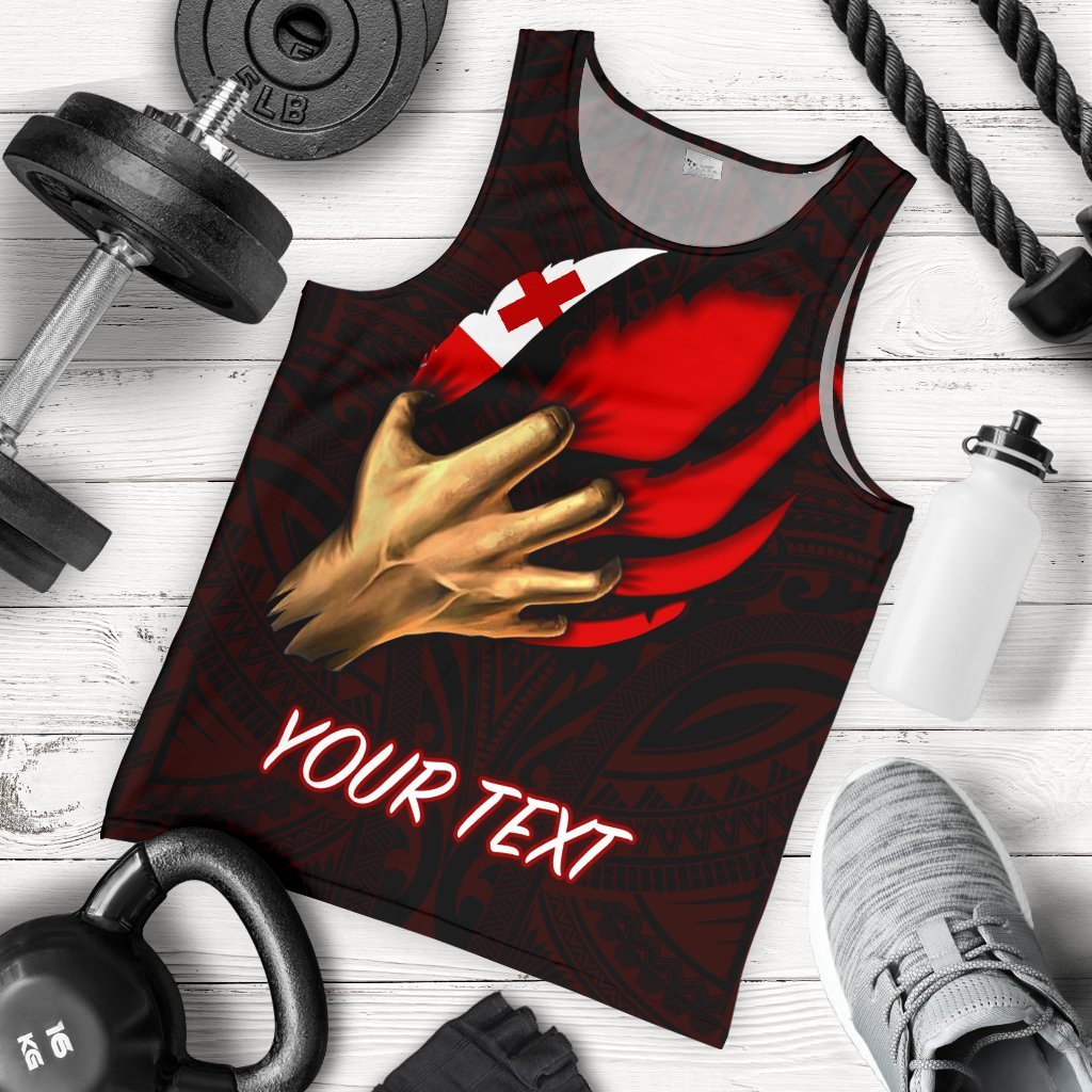 Tonga Personalised Men's Tank Top - Tonga In Me (Red) Red - Polynesian Pride