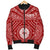 Tahiti Men's Bomber Jacket - Tahiti Seal In Polynesian Tattoo Style (Red) - Polynesian Pride