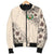 Pohnpei Men's Bomber Jacket - The Beige Hibiscus - Polynesian Pride