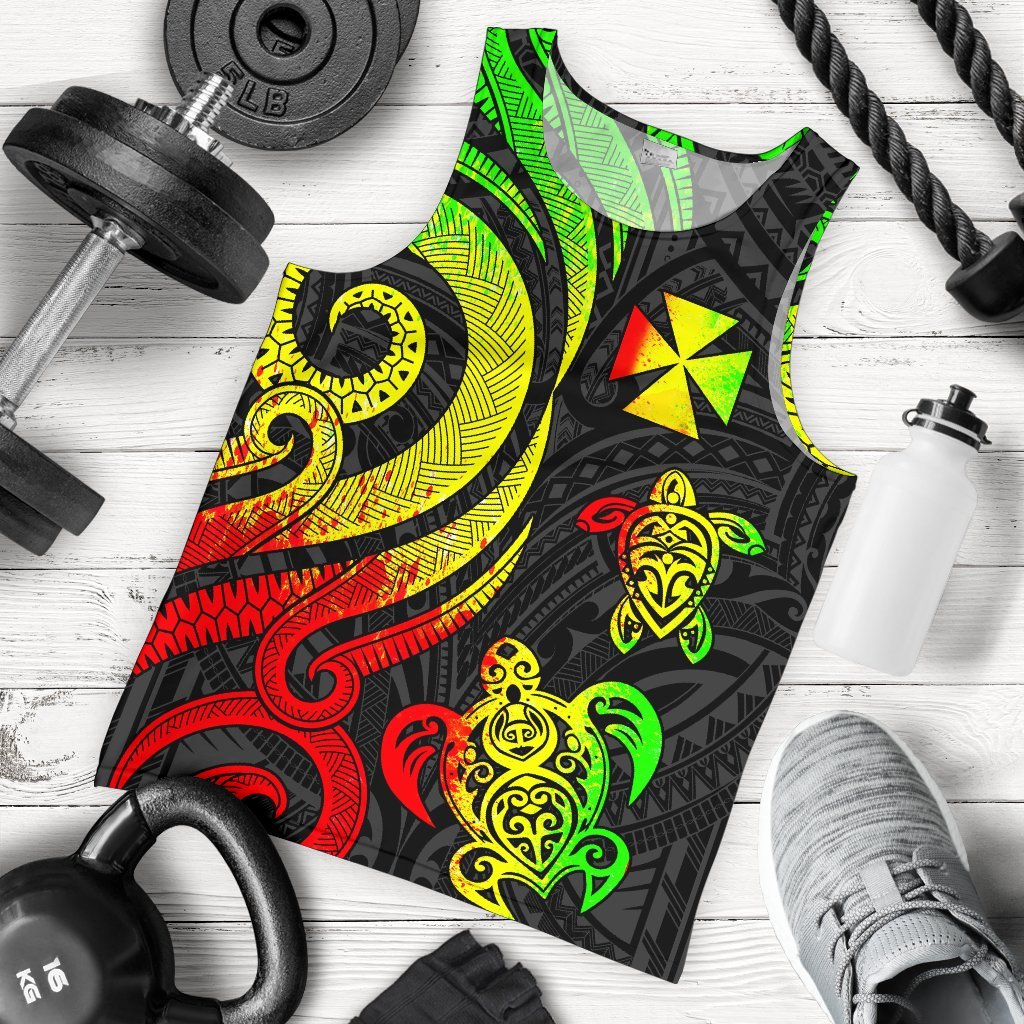 Wallis and Futuna Men's Tank Top - Reggae Tentacle Turtle Reggae - Polynesian Pride