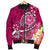 Tahiti Men's Bomber Jacket - Turtle Plumeria (Pink) - Polynesian Pride