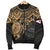 American Samoa Polynesian Bomber Jacket (Men) - Gold Turtle - Polynesian Pride